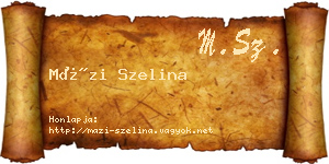 Mázi Szelina névjegykártya
